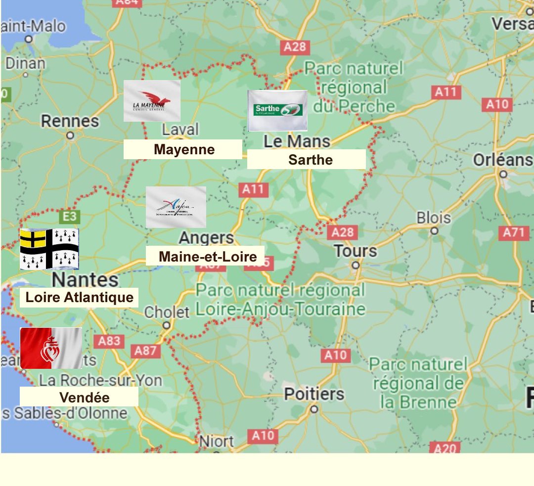 carte du Pays de Loire